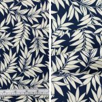 2023 Cotton Assorted – Tropical Leaves Navy Cream