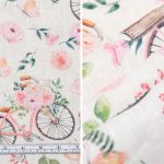 Pink Roses Bikes Linen