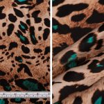 Green Leopard Print Silk