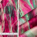 Green Purple Leaf Silk